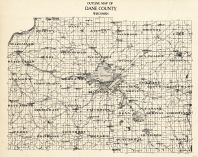 Dane County Outline, Wisconsin State Atlas 1930c